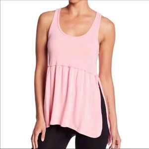 Free Press Pink Vented Racerback Tank Top Small